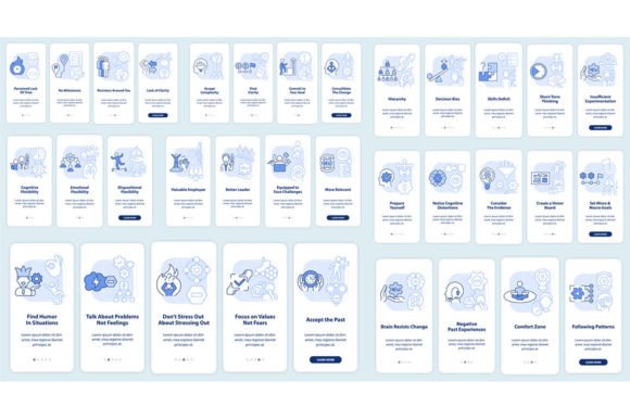 Adaptability Mobile App Screen Set Graphics for Graphic Templates