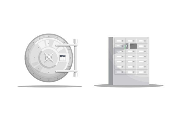 Bank Money Storage Svg Illustration Set: Graphics and Illustrations Review