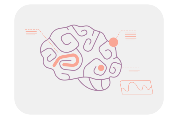 Brain Areas Scan. Neurology Function Med Graphics and Illustrations