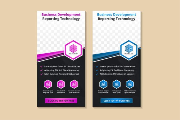 Business Development Vertical Banner: Graphics and Print Templates Review