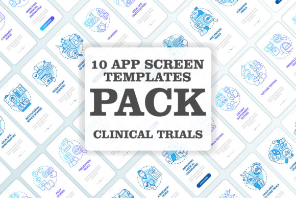 Clinical Trials Onboarding Mobile Apps Graphics and Graphic Templates