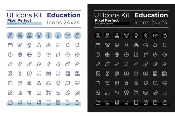 Distance Education Pixel Perfect Icons: Graphics and Icons for Digital Sellers