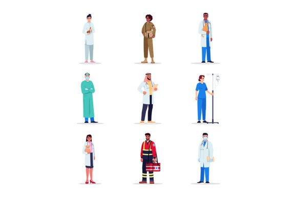 Doctors Svg Vector Color Illustrations