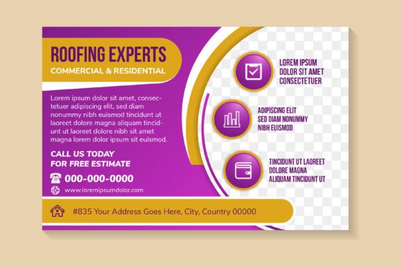 Experts Roofing Horizontal Flyer Graphics and Print Templates Review