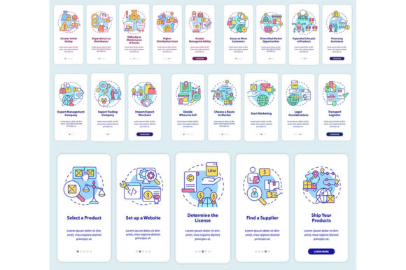 Export and Import Business Mobile Apps Graphics Review