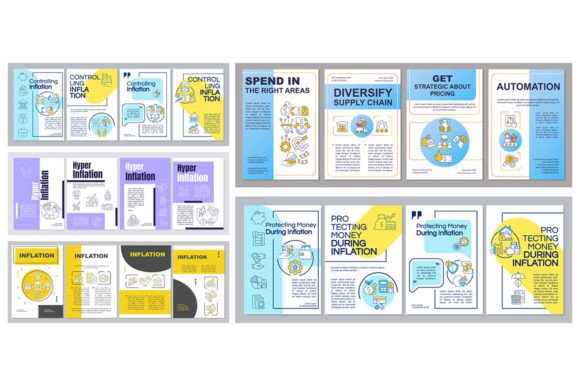 Inflation Brochure Template Set Graphics and Graphic Templates