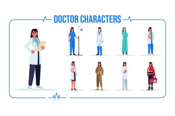 Latino Doctor Svg Vector Illustrations Graphics and Illustrations