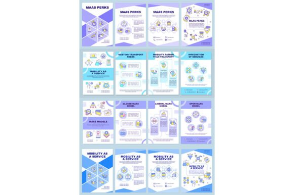 Mobility Service Brochure Template Set Graphics