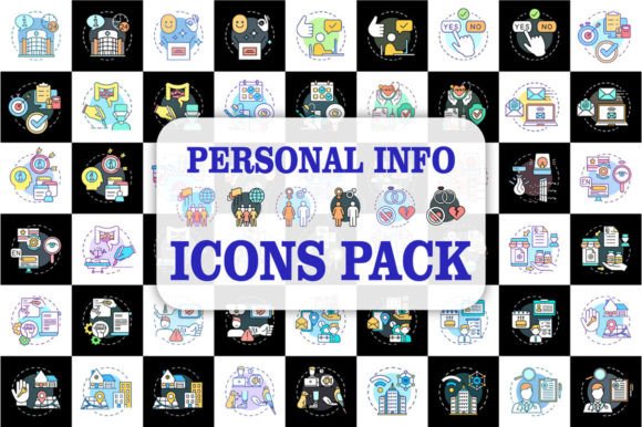 Personal Contact Information Svg Icons for Graphics and Icons