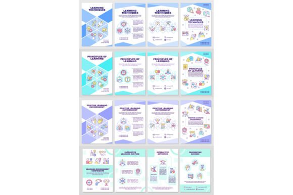 Principles of Learning Brochure Template Graphics Review