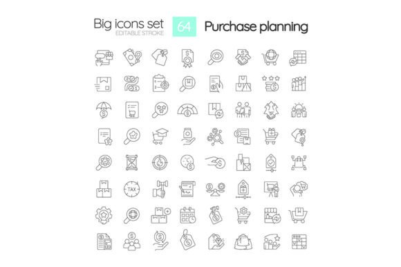 Procurement Planning Process Icon Set: Graphics and Icons for Sellers