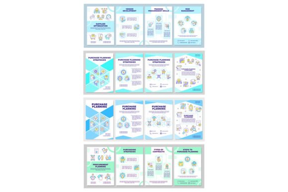 Purchase Planning Brochure Template Set: Modern Graphics for Editorial Use