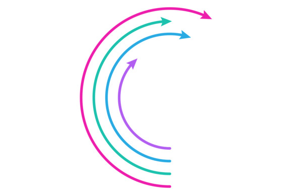 Round Arrows. Circle Progress Indicator Graphics