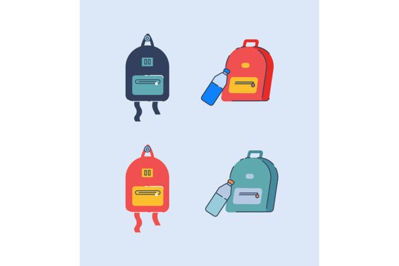 Rucksack Svg Color Illustrations Set Review