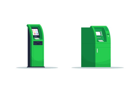 Self Serving Kiosks Svg Illustration Set: Graphics and Illustrations