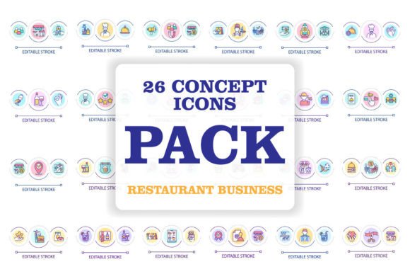 Starting Restaurant Business Concept Set Graphics and Icons Review