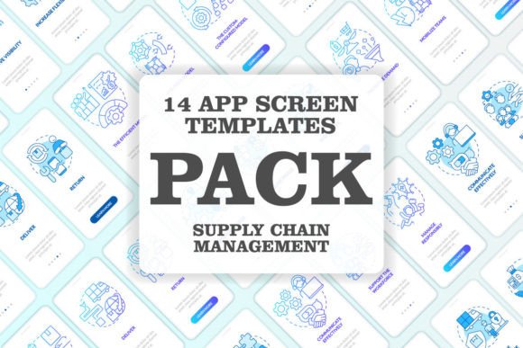 Supply Chain Priorities Mobile App Set Graphics for Editorial Design